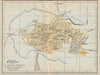 Plano de MORELIA, Mexico. Mapa de la ciudad. City/town plan 1938 old