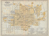 Plano de PUEBLA, Mexico. Mapa de la ciudad. City/town plan 1938 old