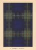Campbell of Loudoun. Scottish Clan Tartan. SMALL 8x11.5cm 1937 old print