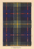 Farquharson. Scottish Clan Tartan. SMALL 8x11.5cm 1937 old vintage print