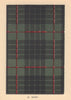 Gunn. Scottish Clan Tartan. SMALL 8x11.5cm 1937 old vintage print picture
