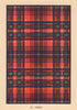 Innes. Scottish Clan Tartan. SMALL 8x11.5cm 1937 old vintage print picture