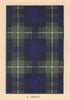 Lamont. Scottish Clan Tartan. SMALL 8x11.5cm 1937 old vintage print picture