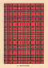 MacAlister. Scottish Clan Tartan. SMALL 8x11.5cm 1937 old vintage print