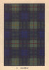 MacEwen. Scottish Clan Tartan. SMALL 8x11.5cm 1937 old vintage print picture