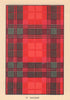 Macnab. Scottish Clan Tartan. SMALL 8x11.5cm 1937 old vintage print picture