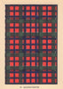 MacNaughton. Scottish Clan Tartan. SMALL 8x11.5cm 1937 old vintage print