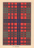 Macrae. Scottish Clan Tartan. SMALL 8x11.5cm 1937 old vintage print picture