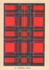 Stewart, Royal. Scottish Clan Tartan. SMALL 8x11.5cm 1937 old vintage print