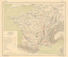 Vignobles de France - Régionaux et locaux. France wine map. HAUSERMANN 1901
