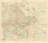 Champagne wine map - Carte d'Ensemble. Épernay Reims  HAUSERMANN 1901 old