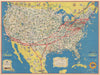 American Airlines System Map. Route of the Flagships. Pictorial 24