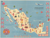 Mexicana de Aviacion. Pictorial airline network route map 17