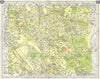 NW LONDON Hendon East Finchley Golders Green Child's Hill M1 projected 1965 map