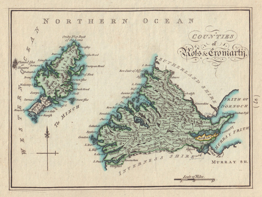 Counties of Ross & Cromarty. SAYER / ARMSTRONG 1794 old antique map plan chart
