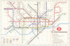 LONDON UNDERGROUND tube map plan. Jubilee line Heathrow Central. GARBUTT #1 1979