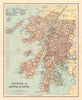 ARGYLL & BUTESHIRE antique county map. Parishes. Scotland. LIZARS 1895 old
