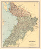 AYRSHIRE antique county map. Parishes. Ayr Kilmarnock. Scotland. LIZARS 1895