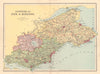 FIFESHIRE & KINROSS-SHIRE county map Dunfermline St Andrews Parishes LIZARS 1895