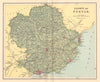 FORFARSHIRE antique county map. Scotland. Dundee Montrose. LIZARS 1895 old