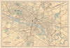 GLASGOW antique town plan. Scotland. BARTHOLOMEW 1895 old map chart