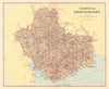 KIRKCUDBRIGHTSHIRE antique county map. Parishes. Dumfries Scotland. LIZARS 1895