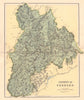 PEEBLESSHIRE antique county map. Parishes. Scotland. LIZARS 1895 old