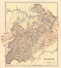 SELKIRKSHIRE antique county map. Parishes. Scotland. LIZARS 1895 old