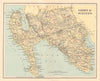 WIGTONSHIRE antique county map. Parishes. Stranraer Scotland. LIZARS 1895