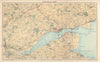 FIRTH OF TAY antique map. Perth. Dundee. St Andrews. Scotland. BARTHOLOMEW 1895