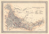 Decorative antique county map of Dunbartonshire. FULLARTON 1866 old