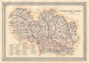 Decorative antique county map of Dumfriesshire, Scotland. FULLARTON 1866
