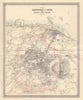 EDINBURGH & LEITH antique town city plan. Scotland. SWANSTON 1866 old map