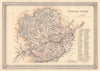 Decorative antique county map of Forfarshire, Scotland. FULLARTON 1866 old