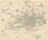 GLASGOW antique town city plan. Scotland. SWANSTON 1866 old map chart