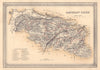 Decorative antique county map of Renfrewshire, Scotland. FULLARTON 1866