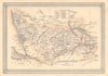 Decorative antique county map of Stirlingshire, Scotland. FULLARTON 1866