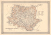 Decorative antique county map of Sutherlandshire, Scotland. FULLARTON 1866