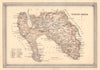 Decorative antique county map of Wigtonshire, Scotland. FULLARTON 1866 old