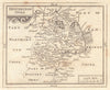 Huntingdonshire antique county map. 