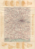 Home counties cyclists' road touring map. PATTISONS WHISKY 1900 old