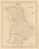 COUNTY ANTRIM antique map for LEWIS by CREIGHTON & DOWER - Ulster 1837 old