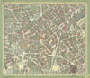 Mönchengladbach pictorial bird's eye view city plan #35 BOLLMANN 1962 old map