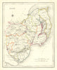 COUNTY DOWN antique map for LEWIS by DOWER & CREIGHTON. Ulster 1846 old