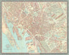 Arhus Aarhus pictorial bird's eye view city plan. Denmark #106 BOLLMANN 1970 map