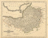 Antique county map of SOMERSETSHIRE by JOHN CARY. Original outline colour 1793