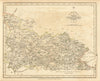 WEST RIDING OF YORKSHIRE-SOUTH antique map by JOHN CARY. Original colour 1793