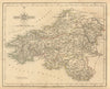 Antique map of SOUTH WALES by JOHN CARY. Original outline colour 1793 old