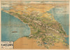 Pictorial map of the Caucasus. Russia Georgia Azerbaijan Armenia INTOURIST c1932