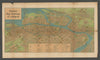 Pictorial map panorama of Leningrad by Intourist. St. Petersburg, Russia c1933